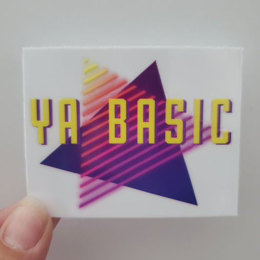 Ya Basic Retro Style UV DTF Transfer Sticker