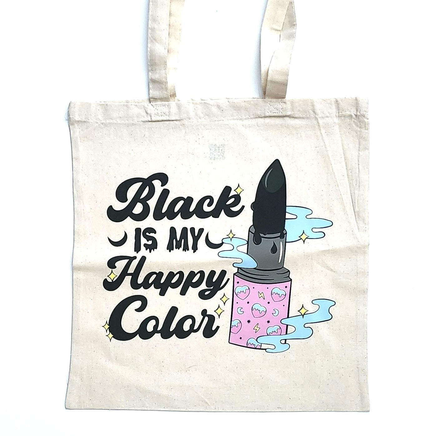 Black Is My Happy Colour Reusable Tote Bag