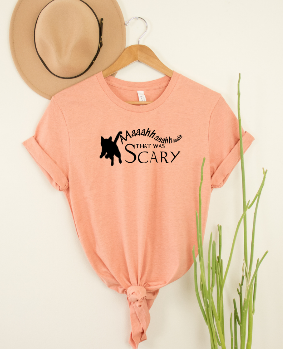 That Was Scary Unisex Style Shirt | Pink No Flowers