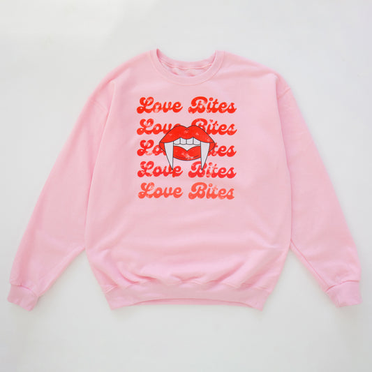 Love Bites Pink Valentines Sweatshirt