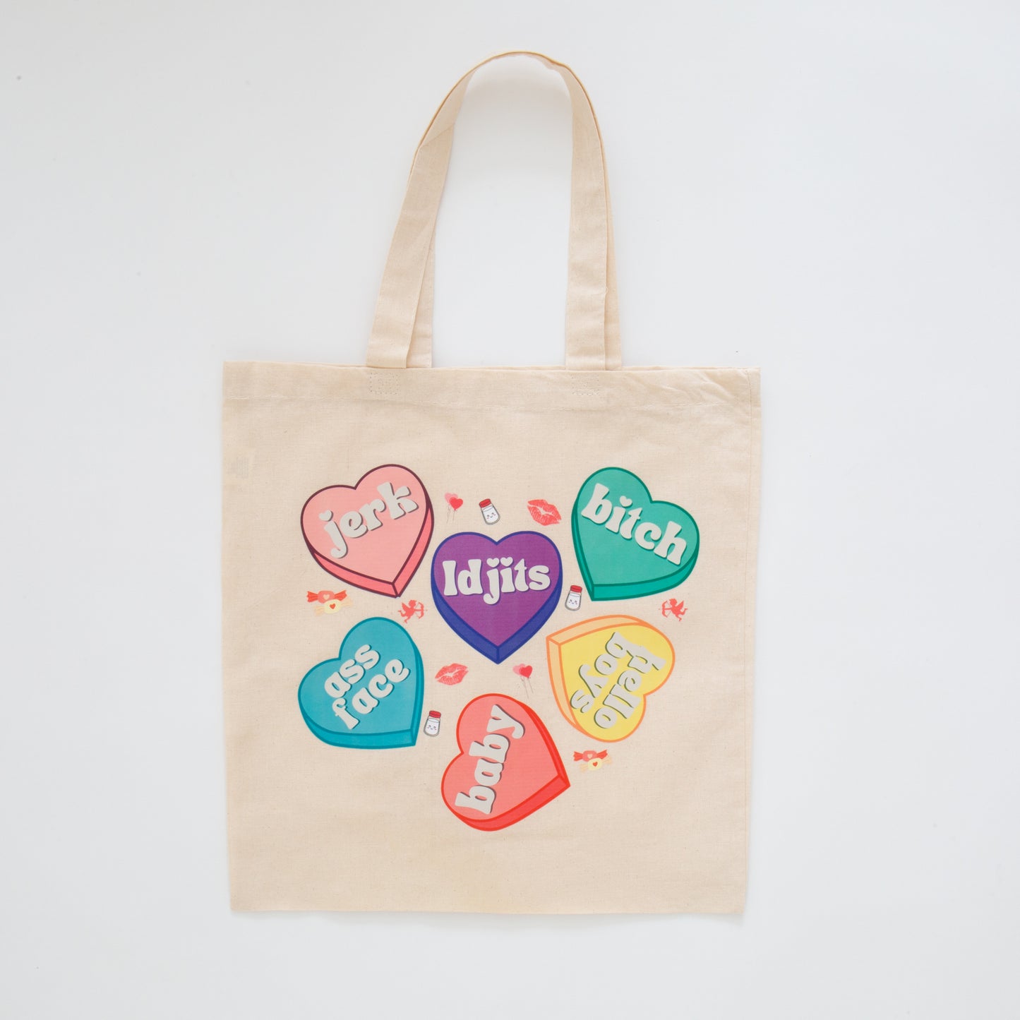 Nerdy Supernatural Love Heart Reusable Tote Bags