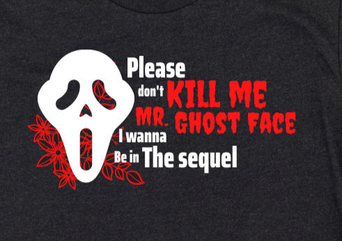 Ghost Face Scream Inspired Shirt