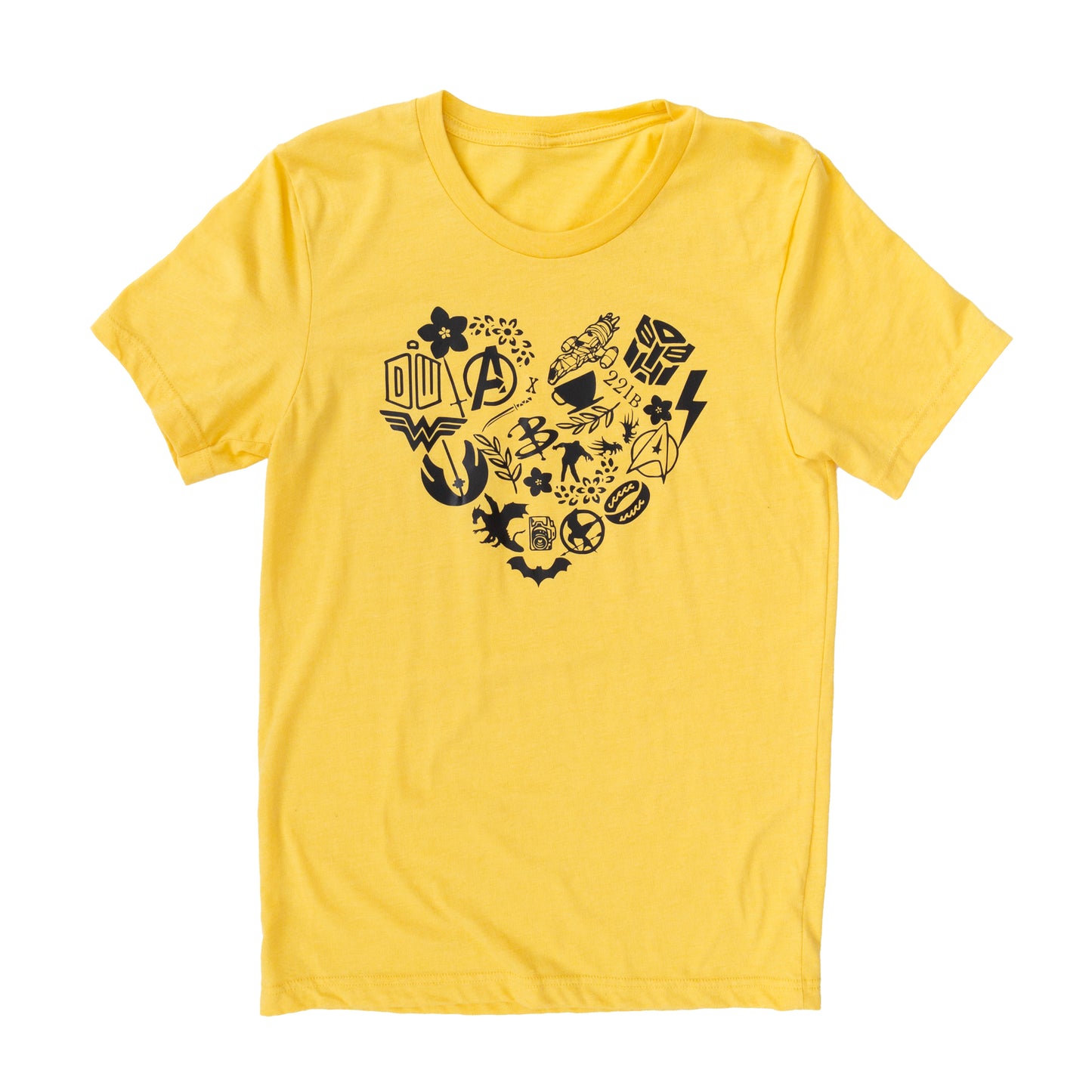 Nerd Heart Unisex Shirt - Heather Gold Yellow